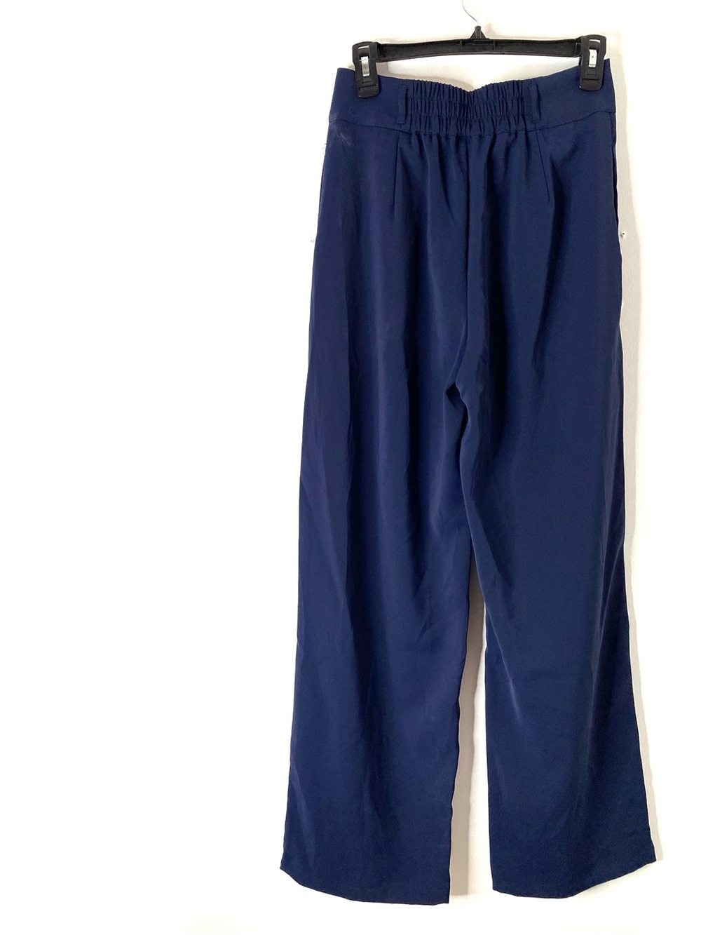 Halara NWT Navy Wide Leg Dress Pants High Rise Stretch Pull On Trouser - Picture 4 of 6